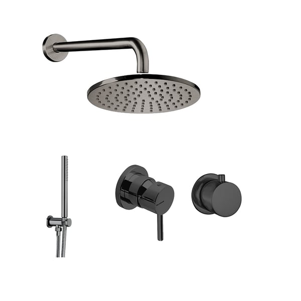 Σετ εντοιχισμού ντους Docce Nickel Scuro Spazzolato PVD